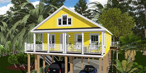 Two Story Beach House Plans On Pilings Small Homes