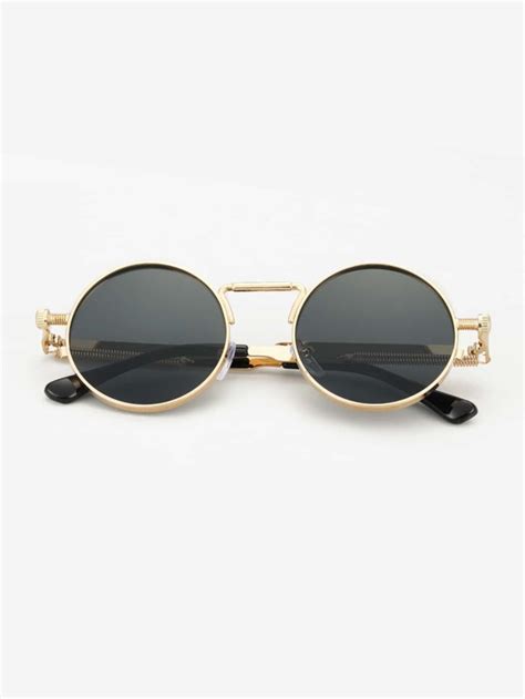 1pair men s round frame fashion sunglasses shein usa