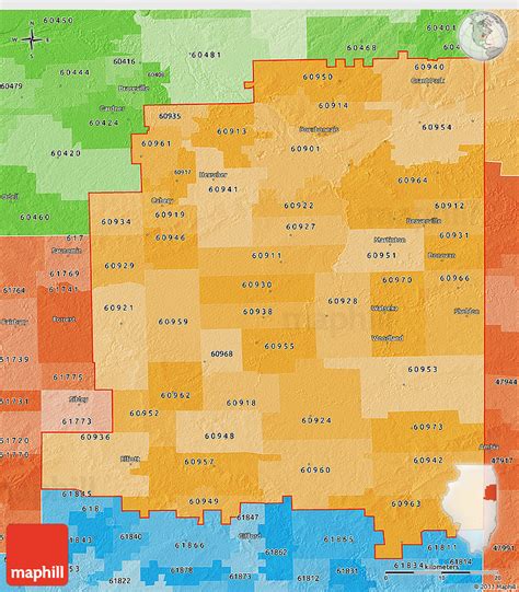 Political Shades 3d Map Of Zip Codes Starting With 609