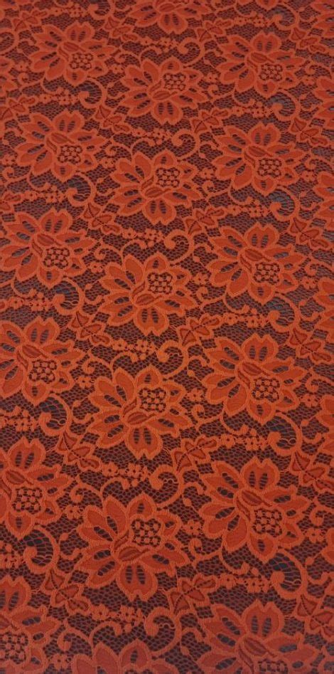 Stretch Lace Serenade Tangerine DK Fabrics