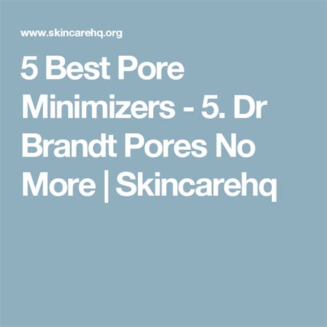 5 Best Pore Minimizers 5 Dr Brandt Pores No More Skincarehq Best