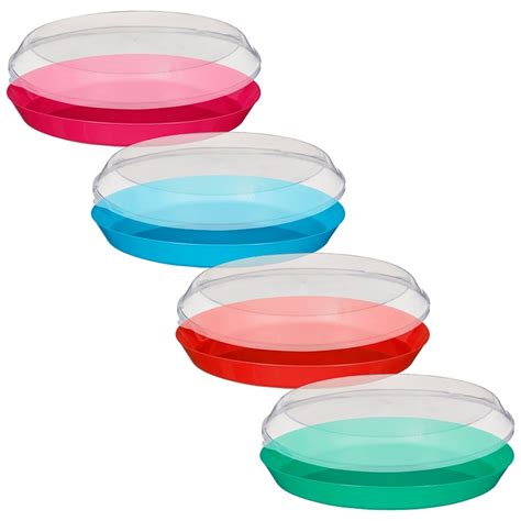Rectangle clear domed lid for 30x23cm plat. Food Tray with Lid | Picnic Essentials- B&M