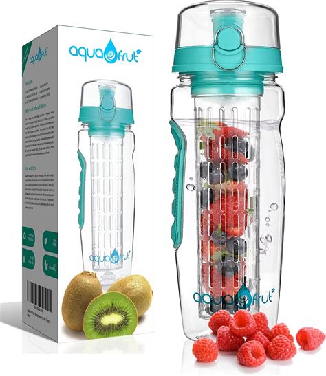 Aquafrut 32oz Fruit Infuser Water Bottle Teal