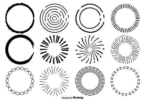 Hand Drawn Circle Shape Set Download Free Vector Art Stock Graphics