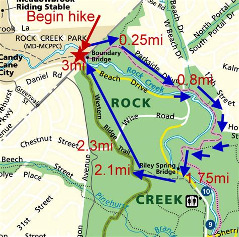 Rock Creek Park Washington Dc Map Map