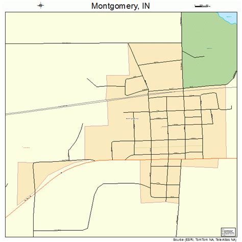 Montgomery Indiana Street Map 1850688