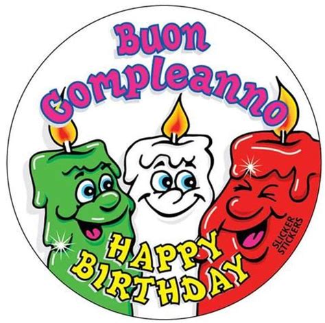 Buon Compleanna Italian Happy Birthday Stickers Happy Birthday