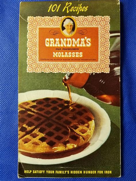 Grandma S Molasses Cookbook 1945 Rare Brochure Paperback Etsy Cookbook Molasses Etsy