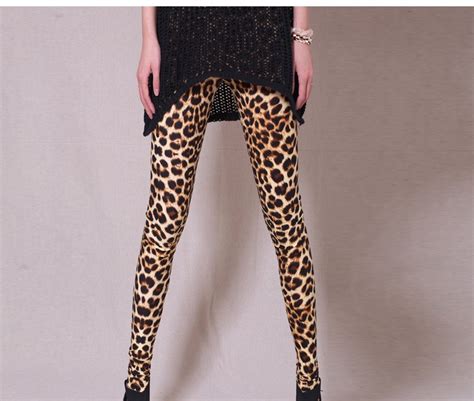 sexy leopard print leggings stretchy slim pants women s fashion free shipping zfy048 on luulla