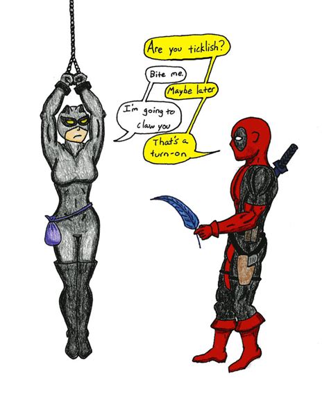 Deadpool Tickling Catwoman 1 By The Primal Clark On Deviantart