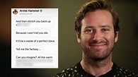 Armie Hammer Releases Statement On Those Graphic DM Screenshots