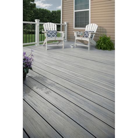 Trex Enhance Naturals 20 Ft Foggy Wharf Square Composite Deck Board In