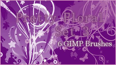 Gimp Pretty Floral Set3 By Illyera On Deviantart