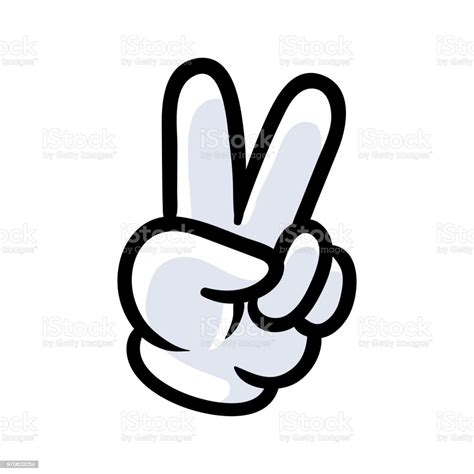 Cartoon Peace Hand Sign Stock Illustration Download Image Now Istock