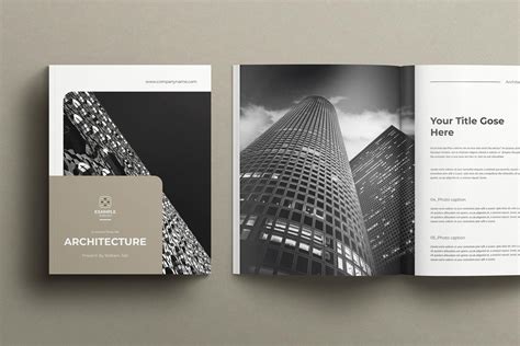 Architecture Brochure Template Design Cuts