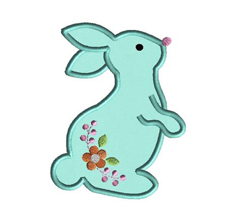 Rabbit 2 Applique Machine Embroidery Design