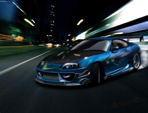 Dashing Blue Toyota Supra Hd Wallpaper 9to5 Car Wallpapers