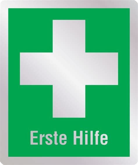 Erste Hilfe Erste Hilfe Schilder In Metall Optik Din En Iso 7010 Seton