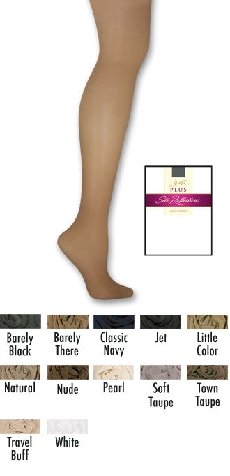 3 pairs hanes silk reflections plus control top reinforced toe pantyhose