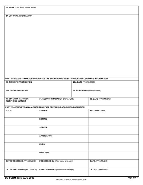 Dd Form 2875 Fill Out Sign Online And Download Fillable Pdf
