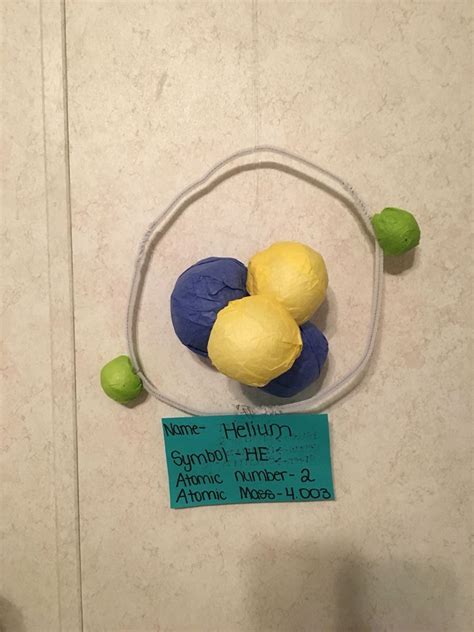 3D Science Project Of A Helium Atom My Daughter Did For 8th Grade