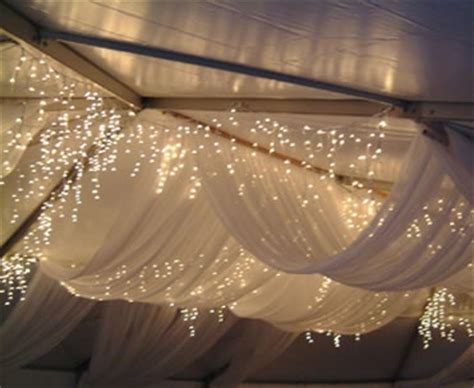 Bored with traditional ceiling light? twinkle lights bedroom ceiling decoration draped sheets ...