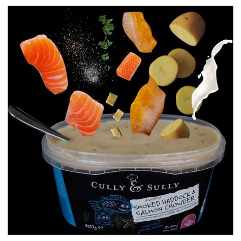 Cully And Sully Smoked Haddock And Salmon Chowder Soup 400g Zoom