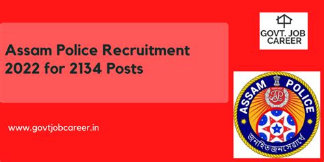 Assam Police Recruitment For Constables Govt Job Career