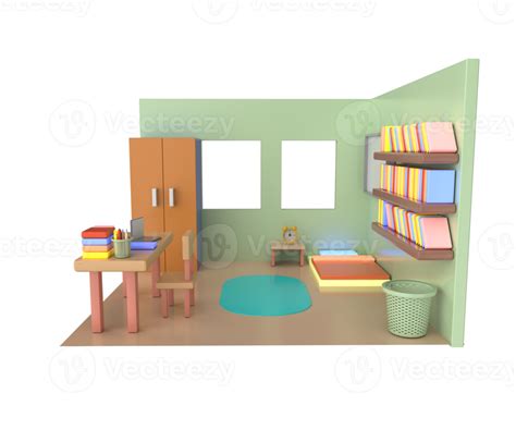 Minimal 3d Illustration Living Room Interior Design Concept 3d Render
