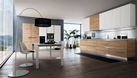 Cucina Moderna In Rovere Tavolato Scandinavo Denver Marino E Bianco