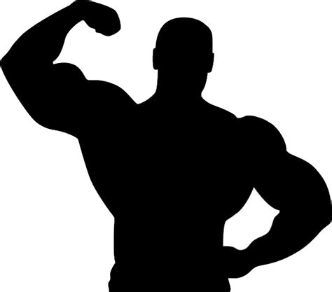 Muscle Man Png Image Silhouette Gym Art Muscle Men