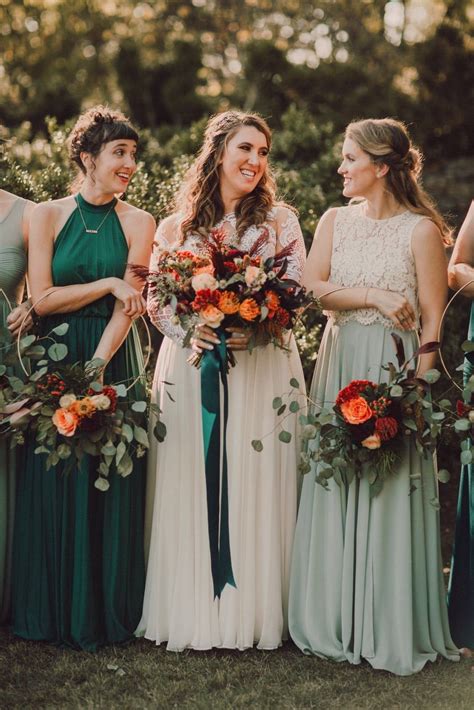 Colorful Fall Bridesmaids Dresses 1000 In 2020 Fall Bridesmaid Dresses Mix Match