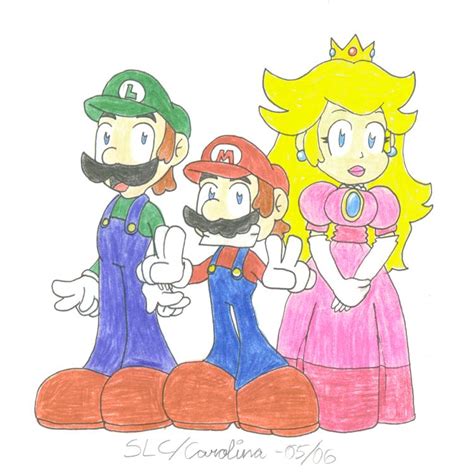 Mario Luigi N Princess Peach By Stupidlittlecreature On Deviantart