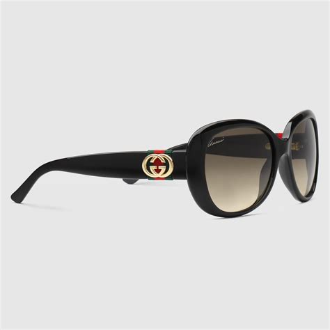 gucci women oversize contrast sunglasses 343668j13231007