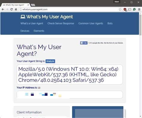 user agent device browser websites virtual tutorial change filecluster any