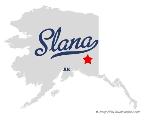 Map Of Slana Ak Alaska
