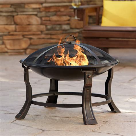 Townsend 24 Round Steel Mesh Screen Outdoor Fire Pit 79d64 Lamps Plus