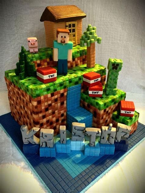 Pinterest Minecraft Birthday Cake Ideas Crafts Diy And