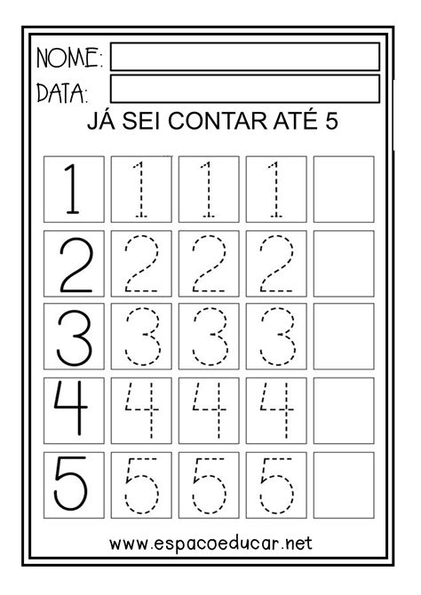 EspaÇo Educar 20 Atividades Com Numerais Números Prontas Para Imprimir