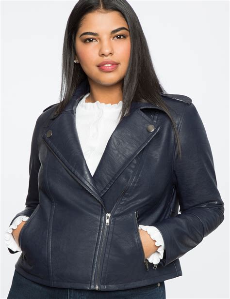 Faux Leather Moto Jacket Women S Plus Size Coats Jackets Eloquii Jackets For Women Fall