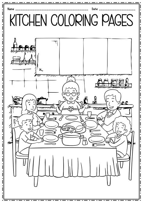 Kitchen Sink Page Coloring Pages