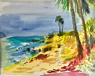 Laguna Beach Original Watercolor Seascape Painting | Etsy