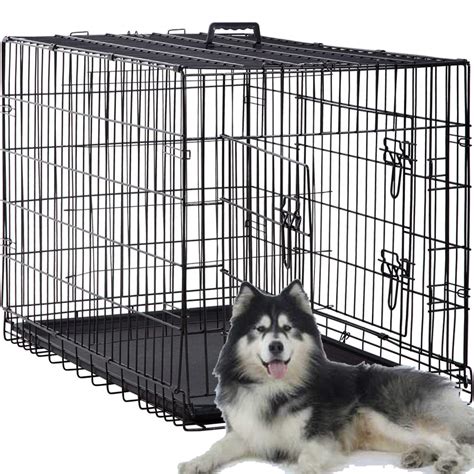 48 Inch Large Dog Cage Dog Crate Dog Kennel Double Door Metal Wire