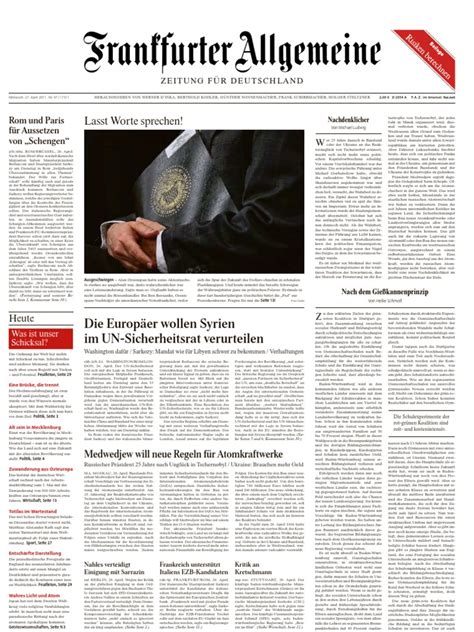 Frankfurter Allgemeine Zeitung 20110427