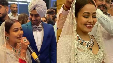 Neha Kakkar Rohanpreet Singhs Wedding Reception Viral Photos Videos