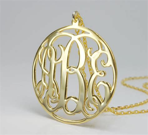 Gold Monogram Jewelry