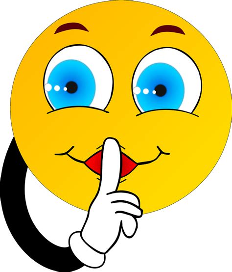 Smiley Making Silence Sign Clipart Free Download Transparent Png