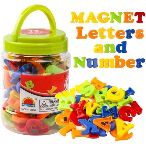 Magnetic Letters Numbers Fridge Magnets Colorful Plastic Abc 123
