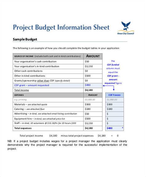 Project Information Sheet Template