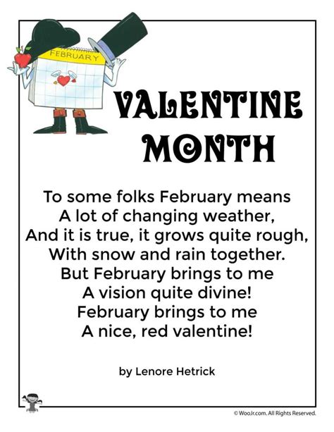 Kids Poems For The Month Of February Woo Jr Kids Activities